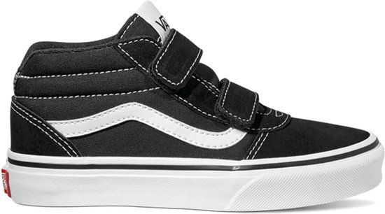 VANS YT Ward Mid V (SUEDE/CANVAS)BLACK/WHITE - Maat 36 - Kinderen - Mannen