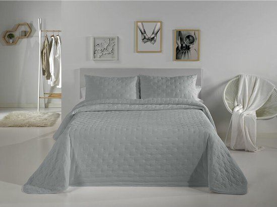 Pierre Cardin DOTS Sprei - Parelgrijs - Extra breed