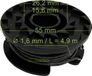 Bosch Bobine de fil pour débroussailleuse EasyGrassCut 18 18-230 18-26 18-260 / F016800385
