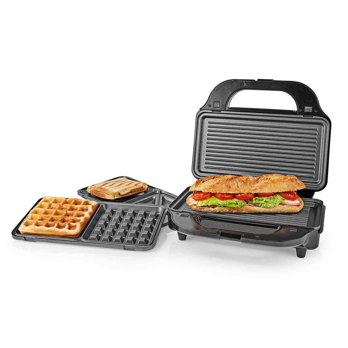 Nedis KAMG120FBK Multi Grill - 900W - Black/Silver