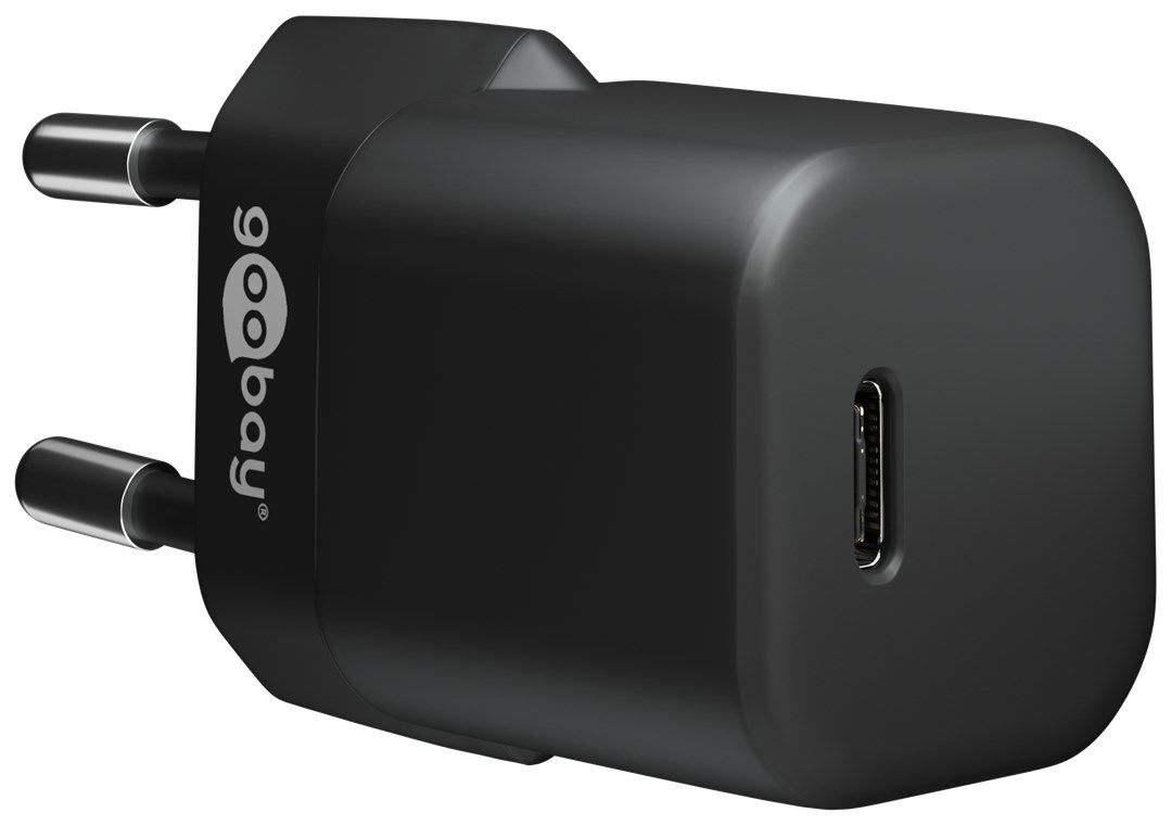 Goobay 30W USB-C PD Charger - Black - Fast Charging - Smartphone & Tablet