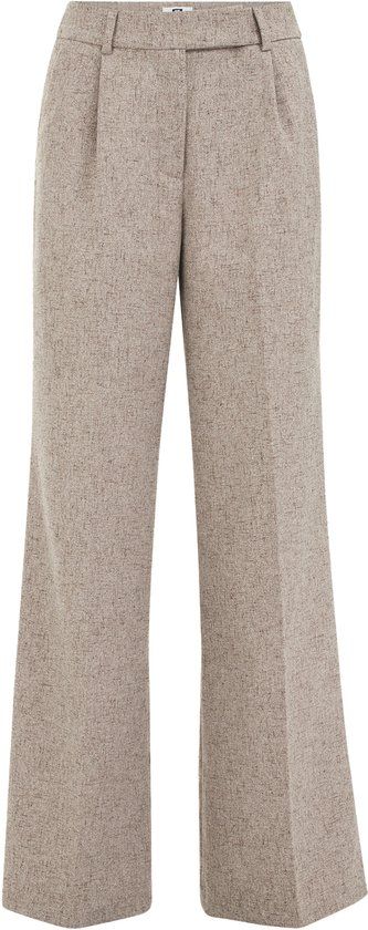 WE Fashion Dames straight fit pantalon - Regular fit - Grijs - Maat: 32