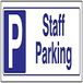 VSafety Personeel Parkeergaragebord - 300mm x 100mm - 1mm Rigid Plastic