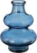 Mica Decorations Bloemenvaas Sira - transparant glas - blauw - D12 x H16 cm - vaas - sierlijk model