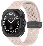 Wigento Samsung Smartwatch-band voor Samsung Galaxy Watch Ultra 47mm, siliconen, magnetische sluiting, roze