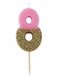 TALKING TABLES - Kaars op prikker cijfer 8 roze en goud glitter 13,8 cm