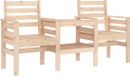 vidaXL Tuinbank met tafel 2-zits massief grenenhout