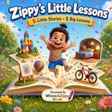 Zippy's Little Lessons: 5 Short Moral Stories for Kids Ages 3-8 - Sharing, Courage, Saying Sorry, Trying Again