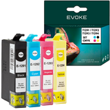 Evoke compatible ink for Epson T1291 T1292 T1293 T1294 1291-1294 129XL 4X Cmyk 63 ml