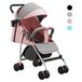 Poussette pliable pour enfant, landau de sport, incluant canopy solaire et de pluie, rose