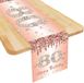 Non-branded Table runner Rose gold Happy 80th Birthday 180x35 cm