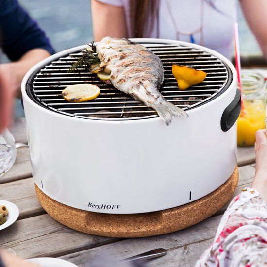 BergHOFF LEO Tafel BBQ - Wit - Houtskoolbarbecue