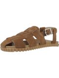 Voile blanche Sandalen met riem ' ALICE ' bruin
