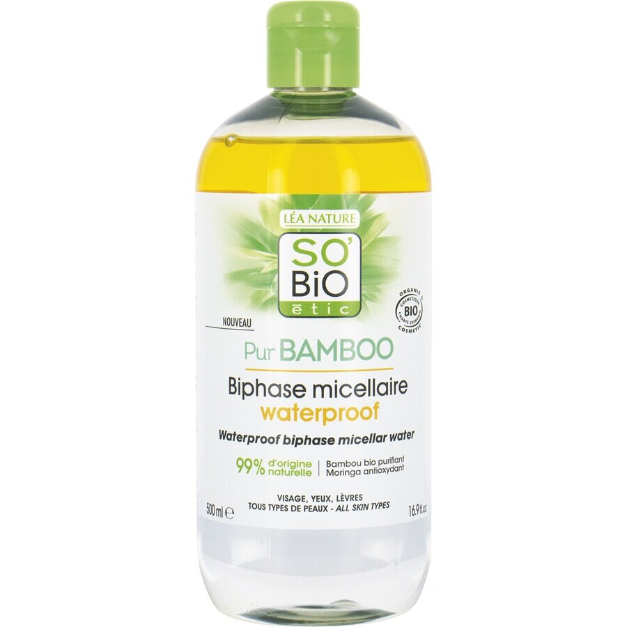 SO'BiO étic Waterproof Biphase Micellair Water Make-up remover 500ml
