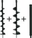 Kibani Grondboren set 100 mm + 150 mm + verlengstuk