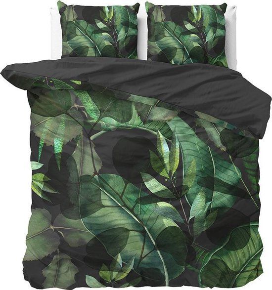 Sleeptime Wild Plants Dekbedovertrekset Lits-Jumeaux 240x200/220 + 2 kussenslopen 60x70 Groen