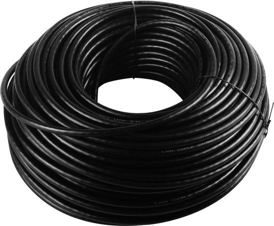 Goobay CAT 6 Outdoor Network Cable - 100m - Black