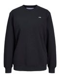 JACK & JONES Jxabbie Ls Rel Every Brush Crew Noos Sweatshirt voor dames, Zwart/Print: wit Jjxx-logo, M