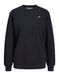 JACK & JONES Jxabbie Ls Rel Every Brush Crew Noos Sweatshirt voor dames, Zwart/Print: wit Jjxx-logo, M