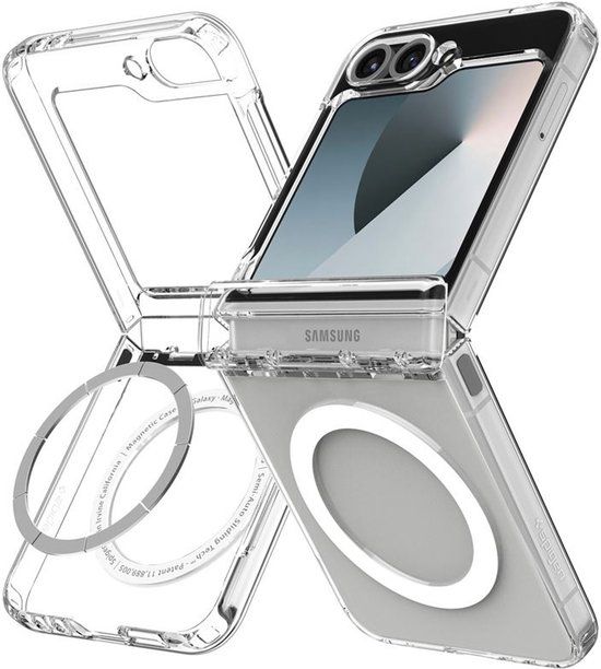 Spigen Ultra Hybrid Pro Magsafe, Transparant Wit - Samsung Galaxy Z Flip7 Fe/Flip 6
