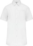 Kariban Heren poplin overhemd korte mouwen K543 - White - 6XL