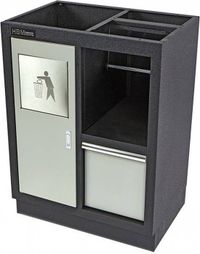 HBM Afvalbak en papierhouder voor werkplaatsinrichting