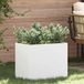 Maison Exclusive - Pot de plante de jardin blanc, 50 x 32 x 40 cm, en acier laminé à froid