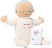 Lulla Doll Flycharlie Lulla Doll - Doorslaappop met natuurlijke hartslag & ademhaling - Hartslag knuffel - Slaaphulp - Werkt tot 12 uur - Vanaf 0 maanden - Machinewasbaar - Lichtblauw
