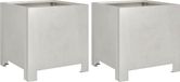 vidaXL Plantenbakken 2 st 30x30x30 cm roestvrij staal