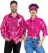 Wilbers Ruchesblouse satijn cyclaam - Maat 58