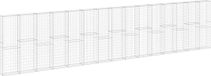 vidaXL Mur en gabions avec couvercle, acier galvanisé, 900x30x200 cm