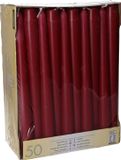 Conpax Candles Dinerkaarsen Mega Pack - 50 stuks - Donker Rood