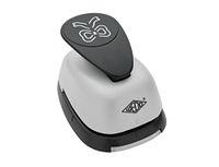 Wedo 168405 motiefperforator pop-up maxi strik, 3D-effect, stanswerk 2,9 x 2,9 cm, opvangbak, zwart/grijs