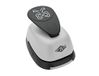 Wedo 168405 motiefperforator pop-up maxi strik, 3D-effect, stanswerk 2,9 x 2,9 cm, opvangbak, zwart/grijs