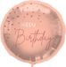 Folat Folieballon Happy Birthday Elegant Lush Blush 45cm