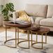 Maison Exclusive Table basse réglable, 3 pièces, brun foncé, 60 x 60 x 45 cm