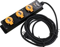 Relectric Professionele IP44 Stekkerdoos - 5 Meter Kabel - Zwart/Oranje
