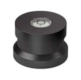 Dynavox Single Puck ASP3, adapter van aluminium voor 45 single-grammofoonplaten, geïntegreerde libel voor het aanpassen van de draaitafel, zwart