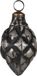Clayre & Eef Kerstbal Ø 6 cm Zwart Glas - Metallic - Met Hanger
