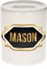 Bellatio Decorations Mason Spaarpot - Wit - Keramiek - 8 x 9 cm