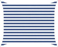 vidaXL Zonneschaduw PU Gecoat Oxford Blauw en Wit Rond Stokparasol Waterafstotend UV-bescherming Met Verlichting