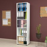 en.casa Boekenkast schap Vara 178x49x30 cm wit