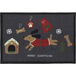 LIVARNO Tapis de porte avec imprimé de Noël, 60 x 40 cm (Chien)
