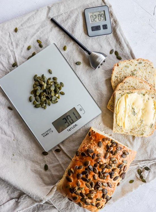 Taylor Keukenweegschaal & Meet Set - Contactloos - Met Thermometer & Timer - Wit