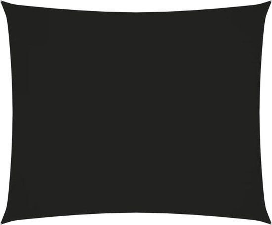 vidaXL Zonnescherm rechthoekig 3x4 m Oxford stof zwart