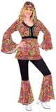 Widmann Hippie Jaren 60 Stijl Kostuum Vrouw L RoodZwart