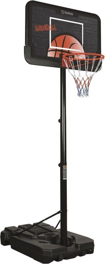 Garlando Basketbalpaal Cleveland - Verstelbaar - 200-305 cm - Zwart/Rood