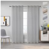 Miracle Home. Elegante gordijnen met oogjes, madeliefjes, 2 stuks, 145 cm (breedte) x 260 cm (hoogte), groen