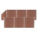 Maison Exclusive - Set de clôture WPC, 6 panneaux plats + 1 panneau incliné, 1138x186 cm, brun