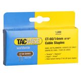 Tacwise 1201 CT60/14mm verzinkte kabelnietjes, 1000 stuks